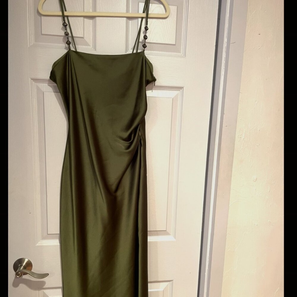 Zara Silk Midi Satin Dress